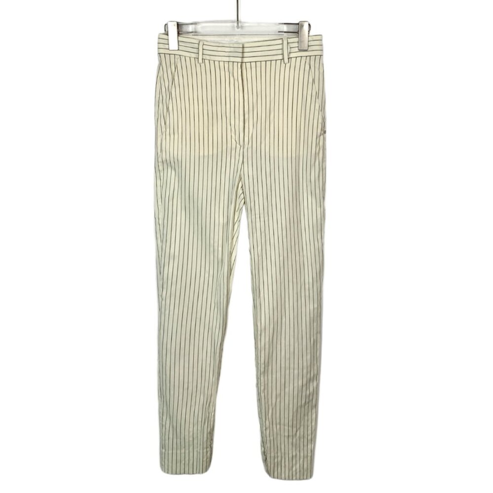 Q9739 Sportmax beige striped hidden zip casual trousers 40 M size